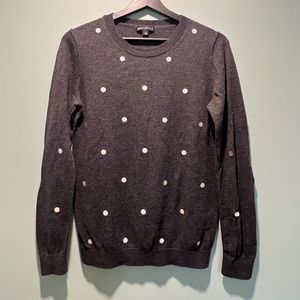 Gray J.Crew Dot Sweater